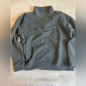 Men's Gray 3/4 Zip Charcoal Sweater